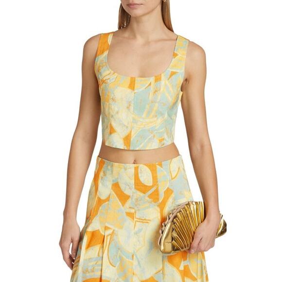 ALC Isabel Crop Top in Cumin Sea Glass 6 - Picture 2 of 6